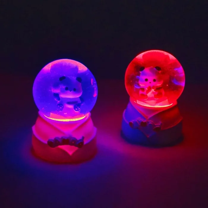 BUĞZ Mini Boy Sevimli Panda Tasarımlı Işıklı Kar Küresi