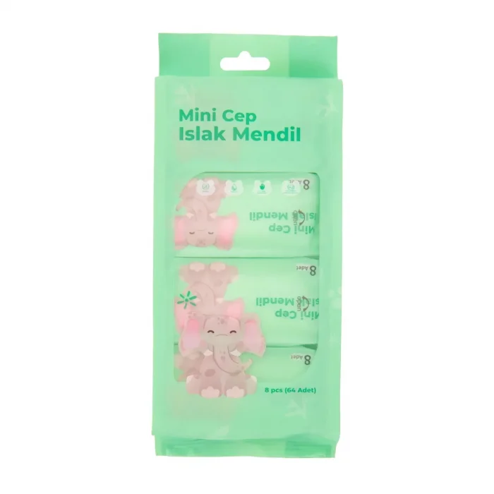 BUĞZ Mini Cep Islak Mendil Günlük Pratik 8'li Paket Bx40
