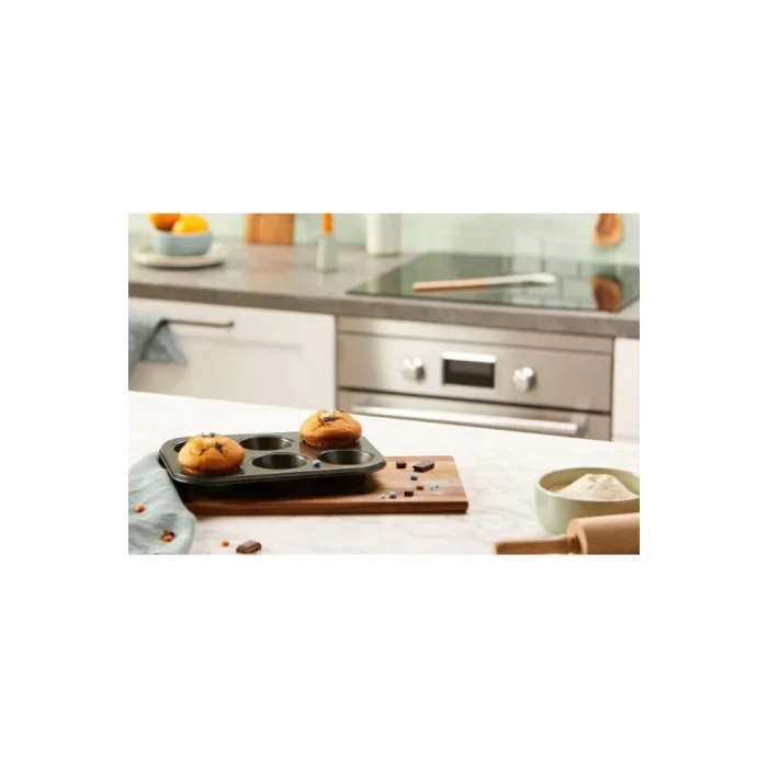  Mini Çocuklar İçin Cupcake Fırın Kalıbı 6 Büyük Bölmeli Muffin Kek Kalıbı