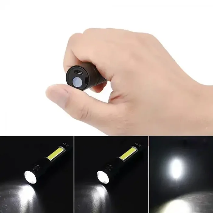 BUĞZ Mini Çok Güçlü Şarjlı El Feneri (xpe-cob Led )  Wt-030