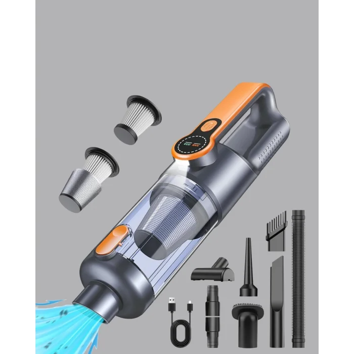 BUĞZ Mini El Süpürgesi Çok Başlıklı Kablosuz Vakum Güçlü Emiş Numaratör Hediyeli