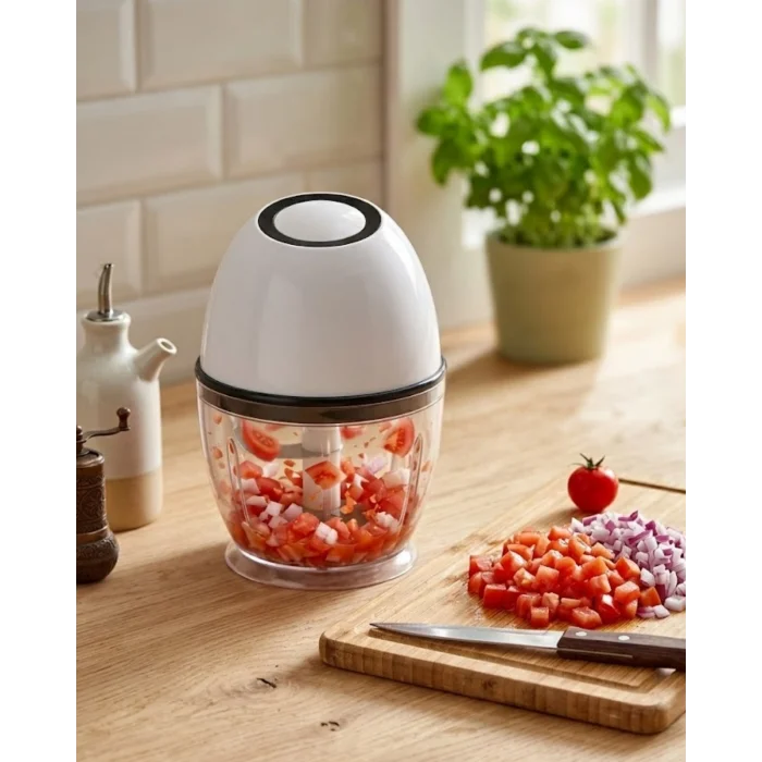 BUĞZ Mini Elektrikli Doğrayıcı 450 ML Şarjlı Sebze Doğrama Makinesi