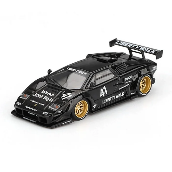 BUĞZ Mini GT 1/64 Lamborghini Countach LB-WORKS Black Blister Paket