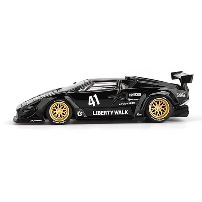 BUĞZ Mini GT 1/64 Lamborghini Countach LB-WORKS Black Blister Paket