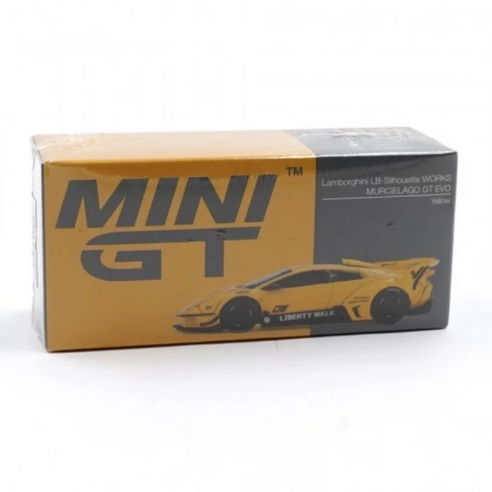 BUĞZ Mini GT 1/64 LB-Silhouette WORKS MURCIELAGO GT Evo Yellow