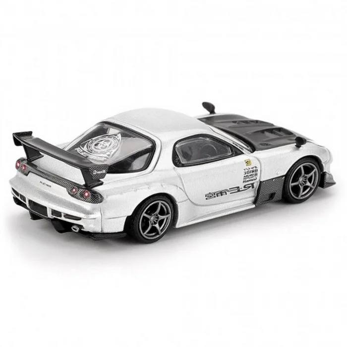 BUĞZ Mini GT 1/64 Mazda RX-7 RE-Amemiya Silver Metallic