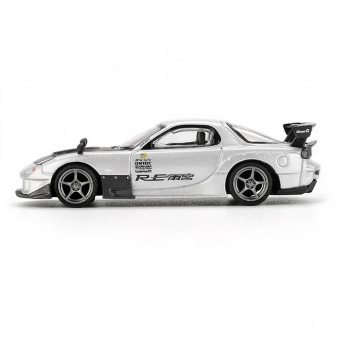BUĞZ Mini GT 1/64 Mazda RX-7 RE-Amemiya Silver Metallic