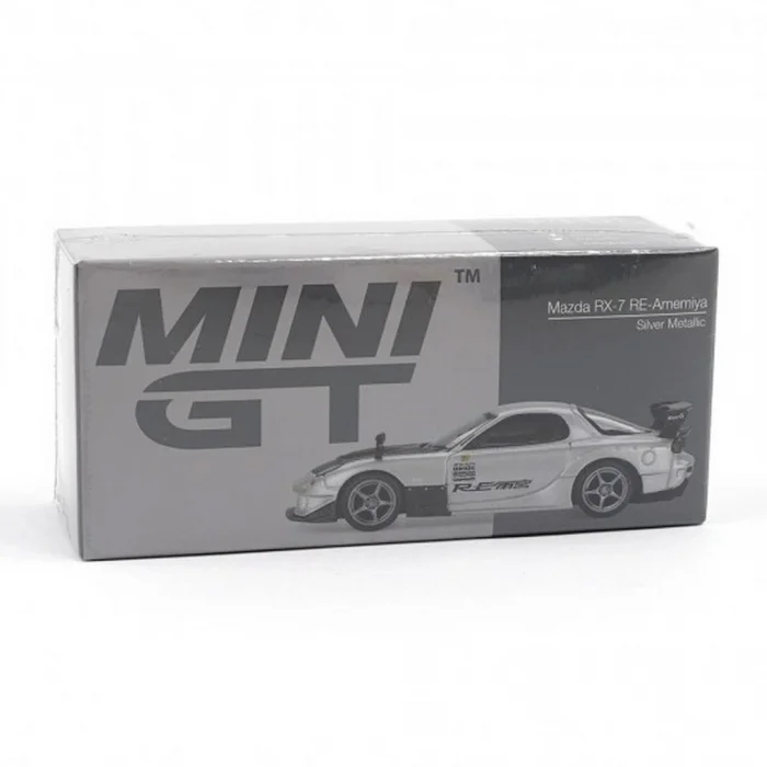 BUĞZ Mini GT 1/64 Mazda RX-7 RE-Amemiya Silver Metallic