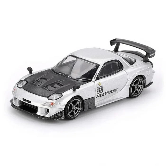 BUĞZ Mini GT 1/64 Mazda RX-7 RE-Amemiya Silver Metallic