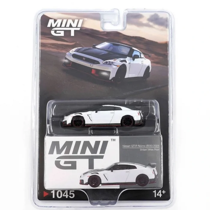 BUĞZ Mini GT 1/64 Nissan GT-R Nismo 2024 Brilliant White Pearl - Blister Paket