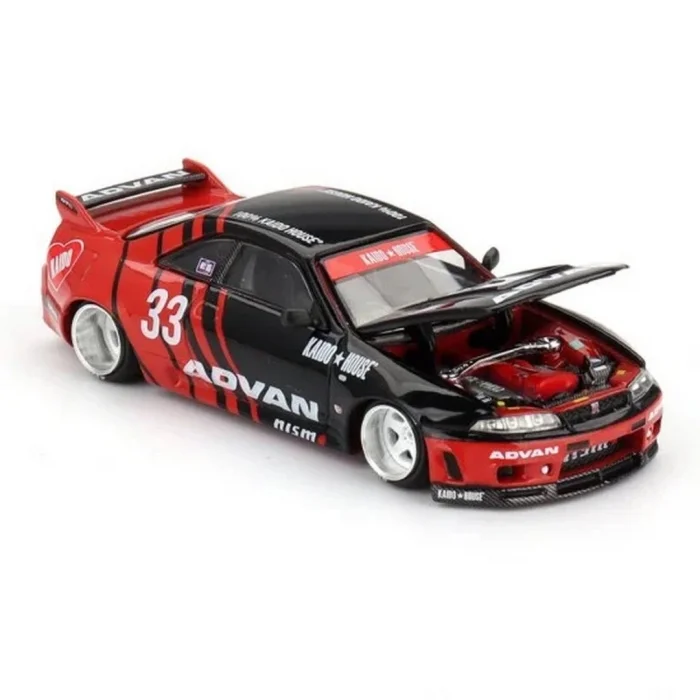 BUĞZ Mini GT 1/64 Nissan Skyline GT R 33 Kaido Works Advan