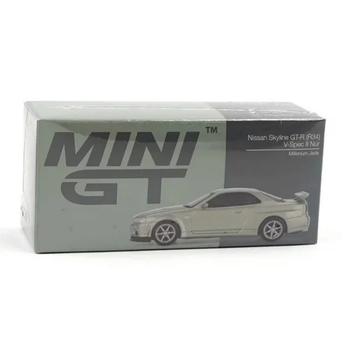 BUĞZ Mini GT 1/64 Nissan Skyline GT-R (R34) V-Spec II Nür Millenium Jade