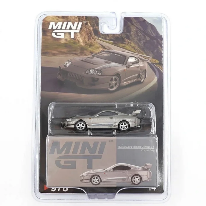 BUĞZ Mini GT 1/64 Toyota Supra VeilSide Combat V-II Combat Grey - Blister Paket