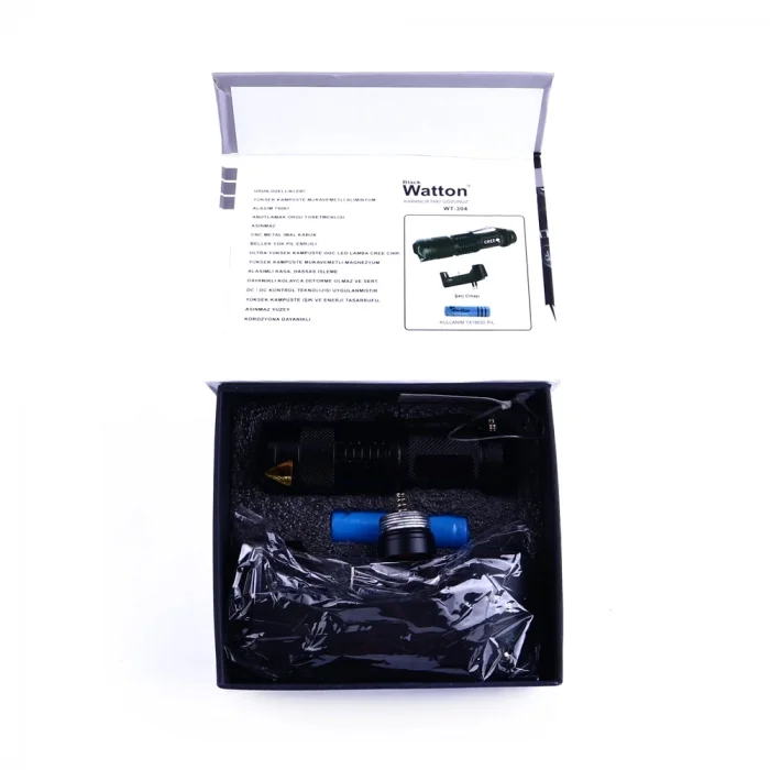 BUĞZ Mini Güçlü Şarjlı Pilli El Feneri  Wt-304