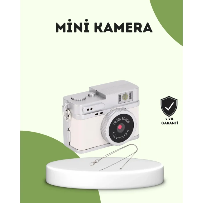 BUĞZ Mini HD Dijital Kamera 1080P Kordonlu Taşınabilir Retro Model