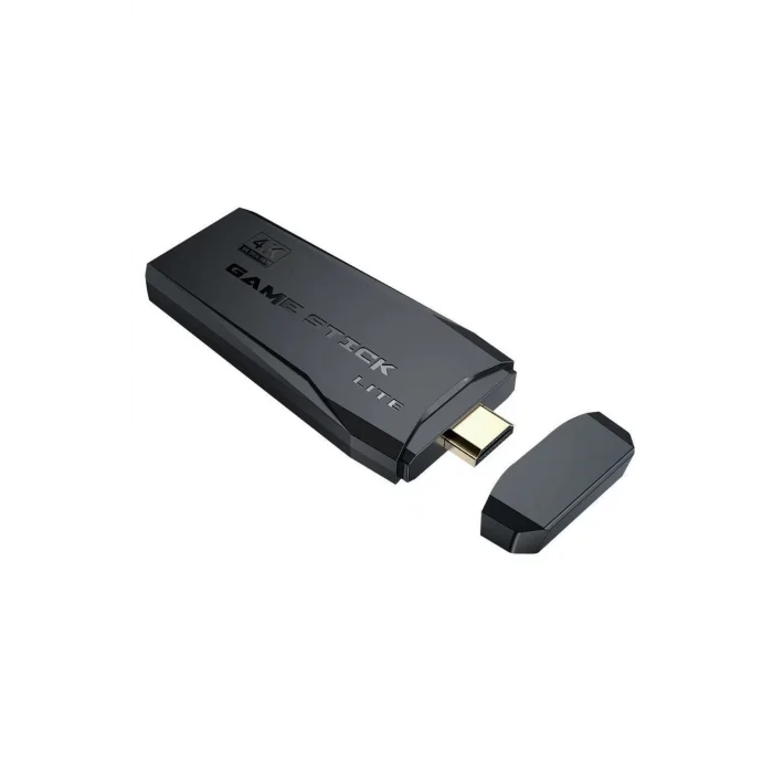 BUĞZ Mini HDMI 4K Kablosuz Oyun Konsolu, 64GB Dahili Hafızalı ve Çift Kollu Siyah Tasarım