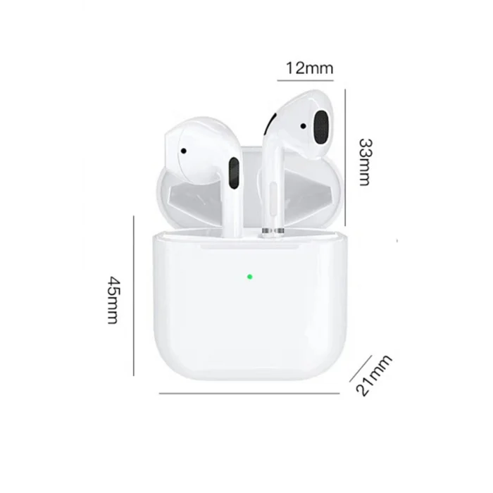 BUĞZ Mini Kablosuz Kulaklık - Bluetooth 5.0, Dokunmatik Kontrol ve Suya Dayanıklı Beyaz Tasarım