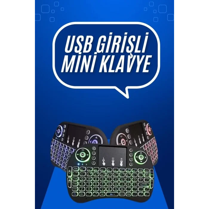 BUĞZ Mini Klavye Gaming Pc Playstation Ledli Mouse Rgb Mouse Bluetooth Usb - BUĞZ