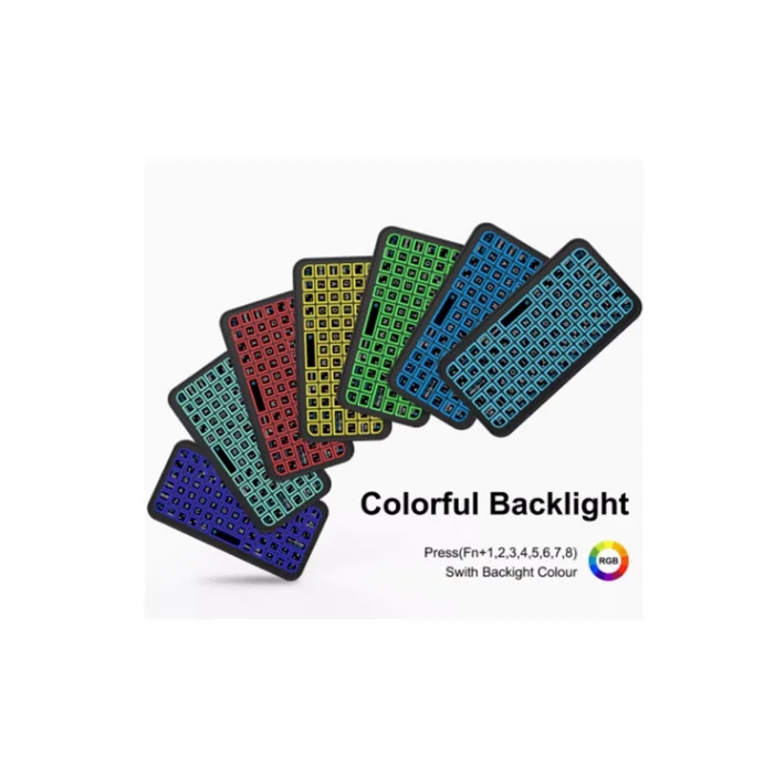 BUĞZ Mini Klavye Smarttv Işıklı Bluetooth Kablosuz Televizyon Ps3 Dizüstü Tabletler Ve Telefonlar İçin