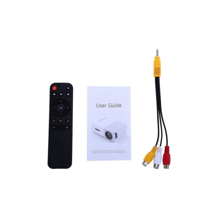 BUĞZ Mini LED Projeksiyon Cihazı, SVGA Çözünürlük, 400 ANSI Lümen Parlaklık, HDMI ve USB Bağlantılı