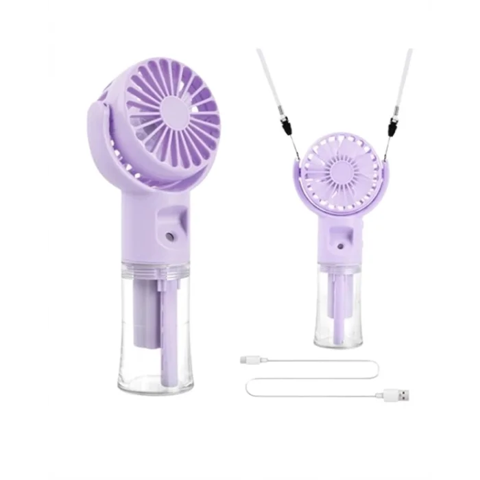  Mini Masaüstü ve El Tipi Buğu Fanı – Su Depolu, Şarj Edilebilir, Nemlendirici Özellikli