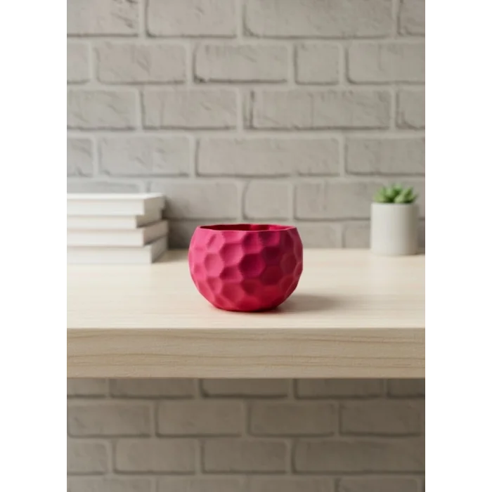 BUĞZ Mini Mor Dekoratif Saksı 5 cm Modern Masaüstü Bitki Saksısı