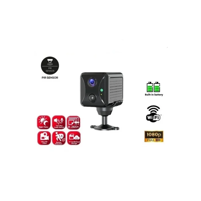 BUĞZ Mini Pır Sensörlü Algılamalı Sesli Konuşmalı 1080p Hd Wifi Kamera