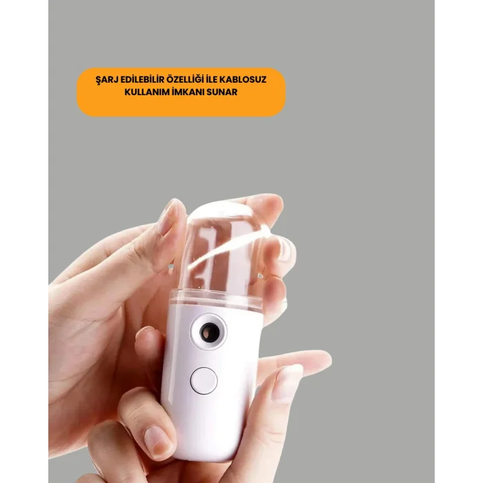 BUĞZ Mini Şarjlı Buhar Nemlendirici – Taşınabilir, Enerji Tasarruflu, Kablosuz Kullanım - BUĞZ