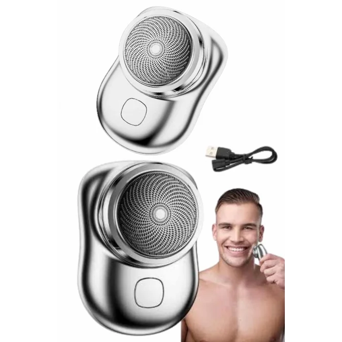 BUĞZ Mini Sıfır Sakal Yanak Tıraş Makinesi USB Şarjlı Sıfır Sakal Taşınabilir Korumalı