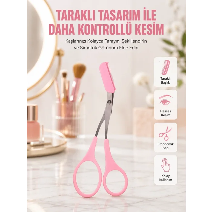 BUĞZ Mini Taraklı Kaş Düzeltici – Hassas Şekillendirme ve Taşınabilir Tasarım