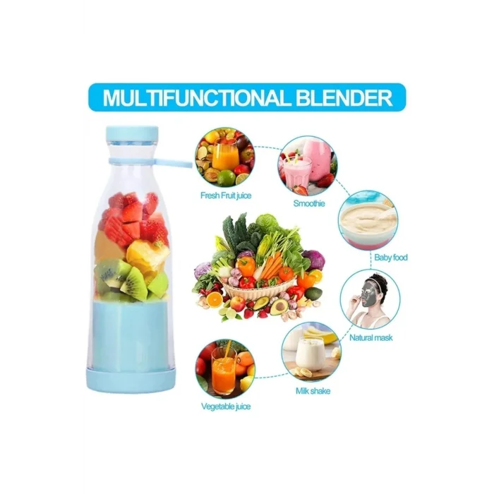 BUĞZ Mini taşınabilir şarjlı mavi smoothie meyve sebze blender 500-1500 watt 2 yıl garantili