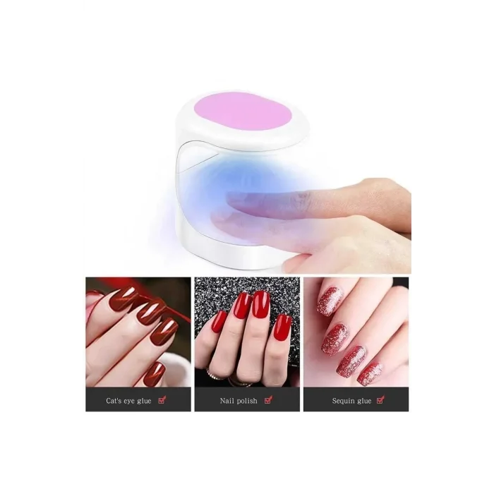  Mini Uv Led Işık Oje Tırnak Kurutucu Tasarımlı Express Protez Tırnak Kiti Kurutma Cilası