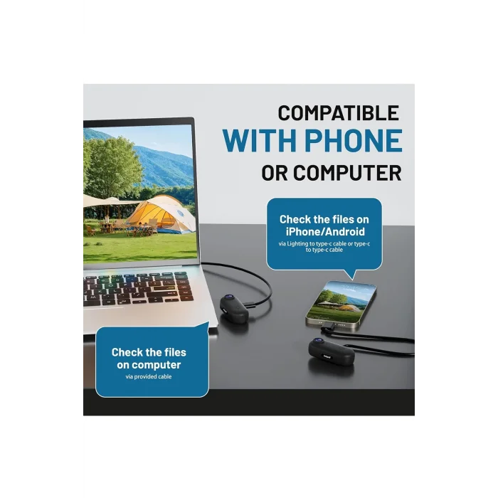 BUĞZ Mini Wıfı Aksiyon Kamerası 1080p Taşınabilir Vücut Kamerası Giyilebilir Video Kaydedici Ipx7 Su Geçirmez