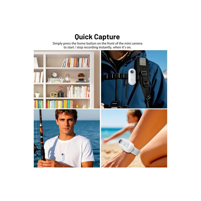 BUĞZ Mini Wıfı Aksiyon Kamerası 1080p Taşınabilir Vücut Kamerası Giyilebilir Video Kaydedici Ipx7 Su Geçirmez - BUĞZ