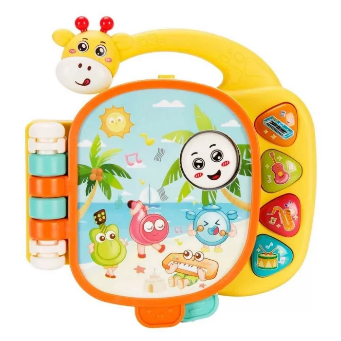 BUĞZ Minibo Sesli ve Işıklı Zürafa Figürlü Müzik Kitabı