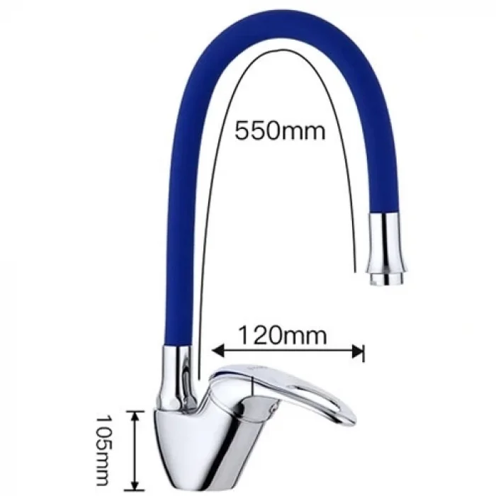  Mix Kuğu Mutfak Evye Bataryası Renkli Oynar Başlıklı Mavi
