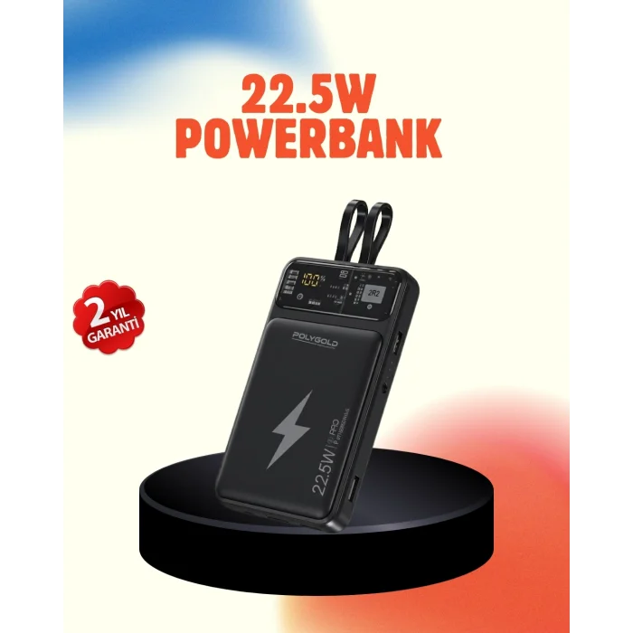 BUĞZ Mobil Powerbank 22.5W PD Destekli Hızlı Şarj