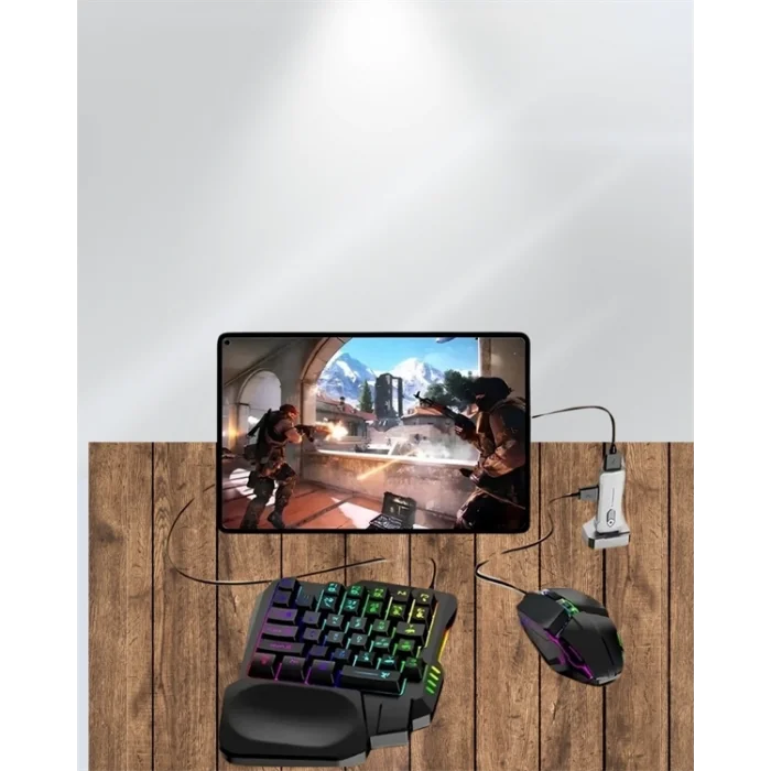  Mobil Uyumlu Klavye Mouse Seti – PUBG ve FPS Oyunları İçin 5i 1 Arada Oyun Kiti
