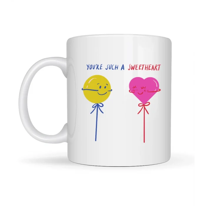 BUĞZ Model 21 – You’re Such a Sweetheart Tasarımlı Porselen Kupa - Arkadaşa Sevgiliye Özel Tatlı Mesajlı Kupa