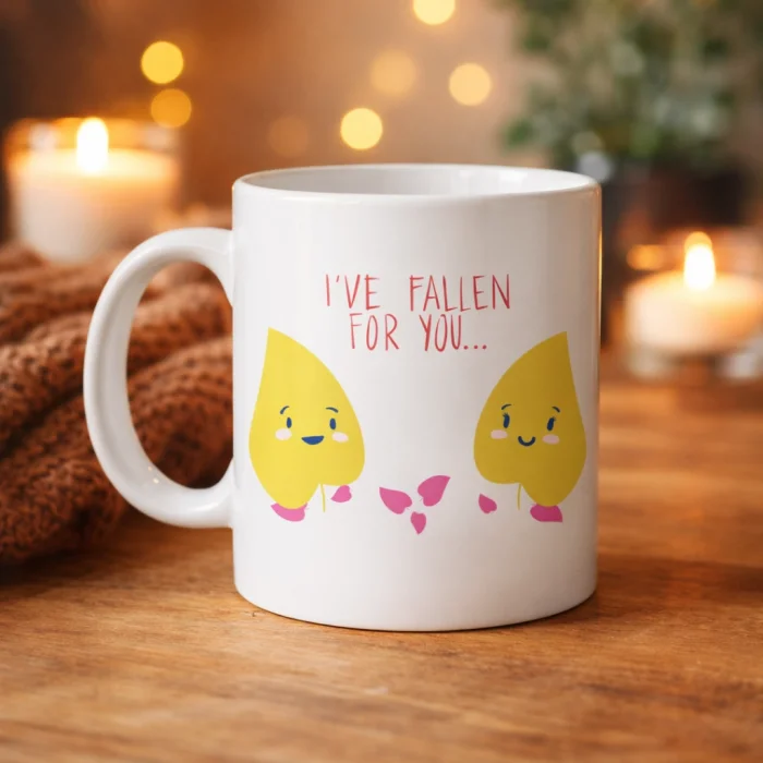 BUĞZ Model 29 – I’ve Fallen For You Yazılı Sevimli Aşk Temalı Porselen Kupa