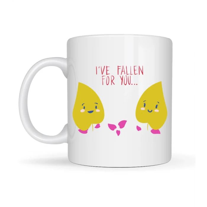 BUĞZ Model 29 – I’ve Fallen For You Yazılı Sevimli Aşk Temalı Porselen Kupa