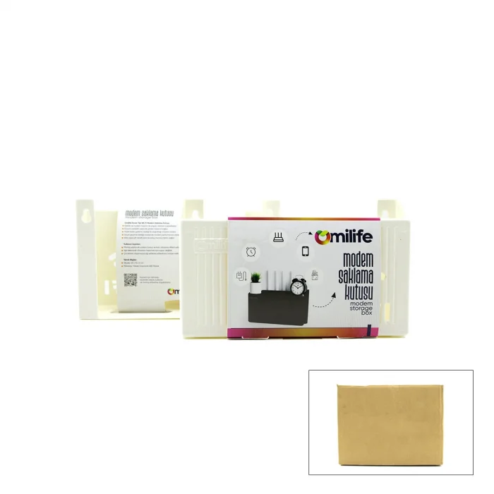 BUĞZ Modem Saklama Kutusu - Plastik - Tek Renk - 25x15x6 cm