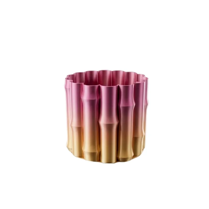 BUĞZ Modern 3D Baskı Mor Sarı Vazo Ev Ofis Dekorasyon Şık Tasarım