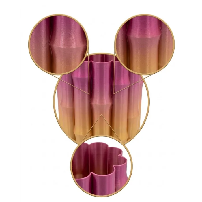 BUĞZ Modern 3D Baskı Mor Sarı Vazo Ev Ofis Dekorasyon Şık Tasarım