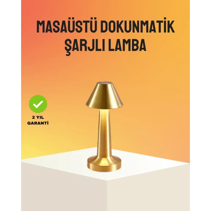 BUĞZ Modern Metal Masa Lambası 3 Işık Renkli Kademesiz Parlaklık Ayarlı