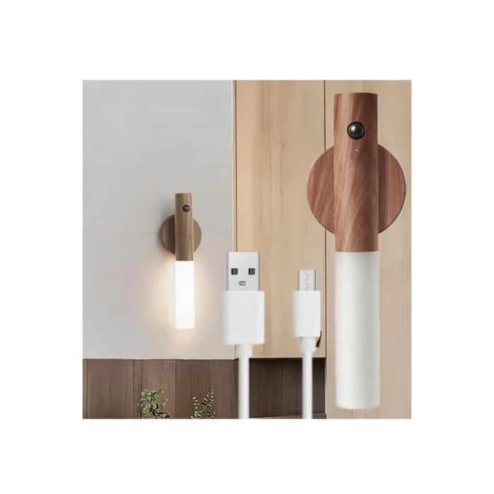 BUĞZ Modern Sensörlü USB Şarjlı Mıknatıslı Duvar Aplik Masa Lambası Gün Işığı