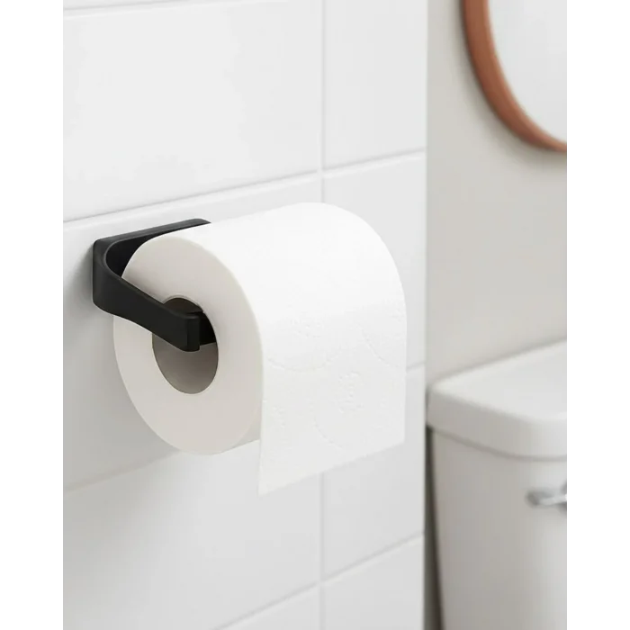 BUĞZ Modern Siyah Tuvalet Kağıtlığı Duvar Tipi Minimal Tasarım Peçetelik