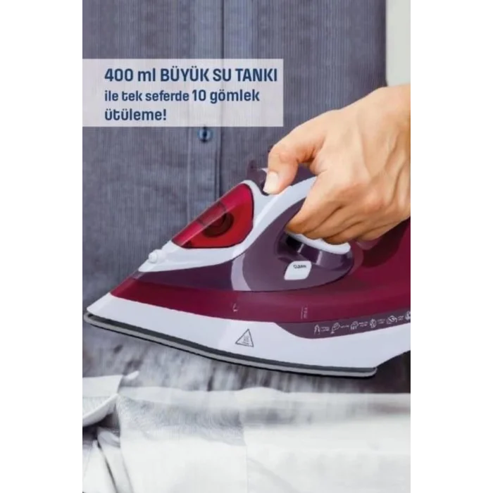  Modern Tasarım 2200W Dayanıklı Buharlı Seramik Kaplama Ütü