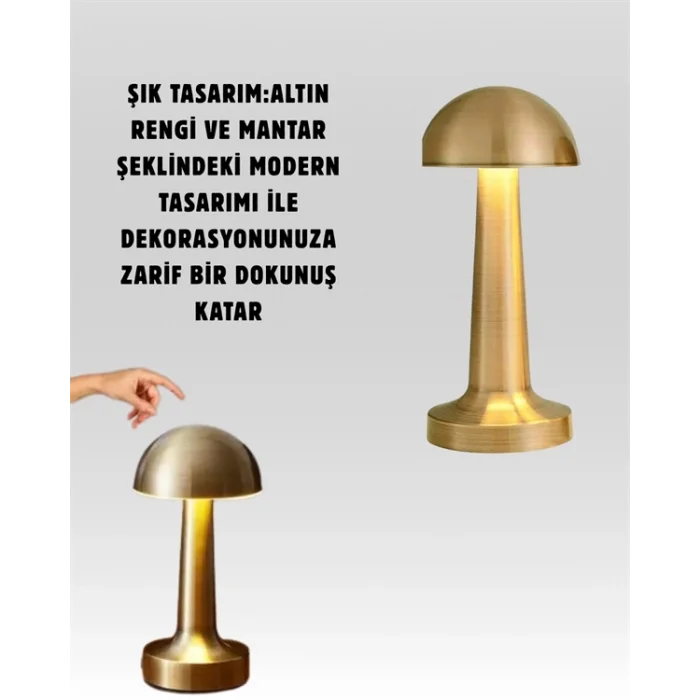  Modern Tasarım Şarjlı Masa Lambası – 1800 mAh Batarya