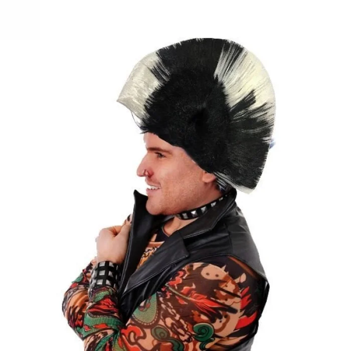 BUĞZ Mohican Mohawk Punk Peruk - 70 li 80 li Yıllar Peruk Model 5